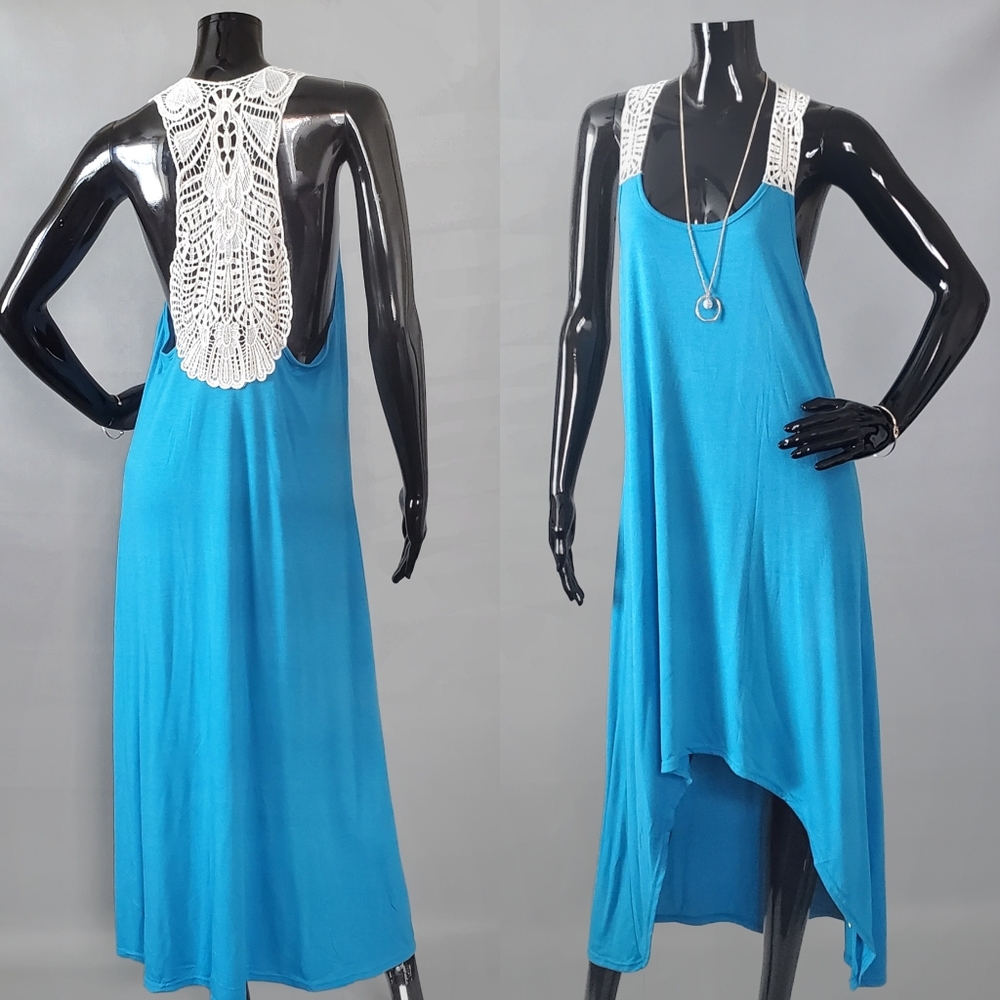 High Low Dress-Blue